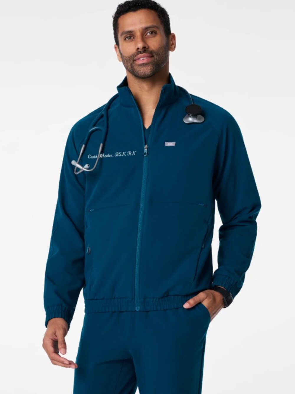 FIGS Cobaki Scrub Jacket - Deep Reef (BRAND NEW) (LIMITED COLOR)